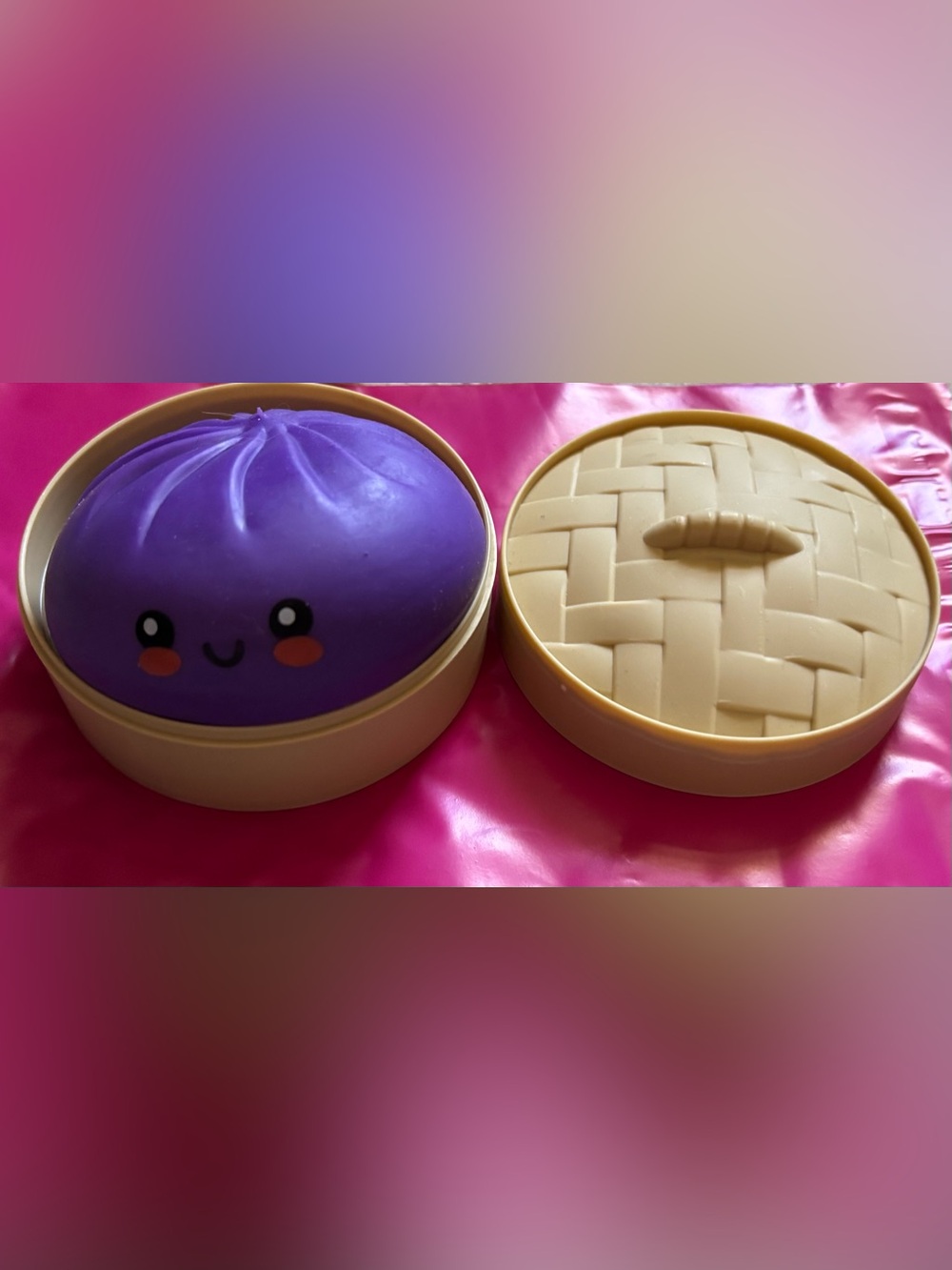 Purple Dumpling with Tan Steam Basket